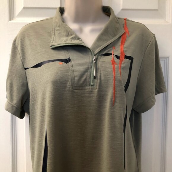 Vintage JAMIE SADOCK Women's Set of 2 Golf Knit Athletic Tops Medium Gray Green - Picture 5 of 12